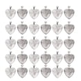 thumbnail image 2 of Domqga 60pcs Pendant Trays Heart Shaped Pendant Setting Cabochon Base Setting With Glass Cabochon,Cabochon Base Setting,Bezel Pendant Trays, 2 of 8