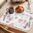 thumbnail image 3 of Placemat Set of 6 Rustic Dog Vintage Deer Placemats for Dining Table Red Line Art Tree Washable Table Mats for Kitchen and Party Decor Indoor & Outdoor Use, 3 of 8