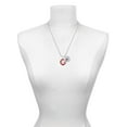 thumbnail image 3 of Delight Jewelry Silvertone Red Always Loved Fire Department Shield Silvertone Script Initial Disc - I - Charm Necklace, 20"+3", 3 of 4
