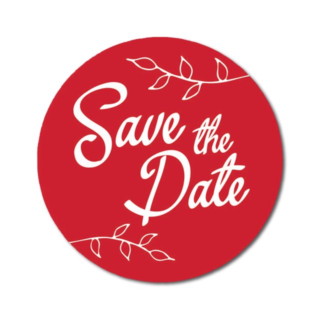 Darling Souvenir DIY 45 Pcs Vignes Feuilles Rouges Autocollants Save The Date Enveloppe Ronde Seal-1.6 Pouces
