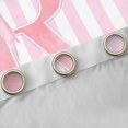thumbnail image 4 of Manfei Pink Line Geometric Pattern Blackout Curtains,Personalized Monogrammed R Window Curtains Pack of 2 (38x45 Each), 4 of 6