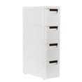 thumbnail image 5 of SalonMore 4-Tire Storage Cabinet with Wheels, Rolling Dresser Cart with 4 Drawers Organizer for Bathroom Bedroom, Plastic White, 5 of 6