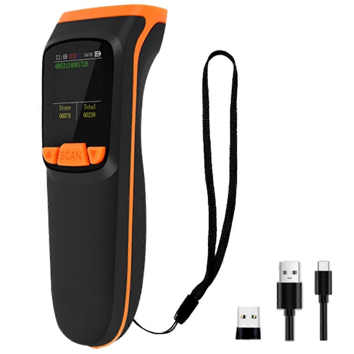 Scan Abee Wireless 2D Inventory Scanner Bluetooth QR Barcode Data Collector ...