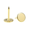 thumbnail image 1 of Uxcell 60Pack 11mmx17mm Clavos decorativos de cabeza plana para tapicería, Oro, 1 of 6