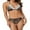 Leopard, variant on Sociala Women's Lace V Neck Bikini Sets Halter Two Piece Swimsuit Crochet Bottoms Swimwear