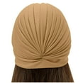 thumbnail image 3 of Mikilon Women New Elastic Neck Caps Solid Color Fringe Hats Indian Style Gemstone Decoration Hat, 3 of 5