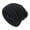 Black, variant on Women's Satin Lined Knit Beanie Hat for Adults Warm Slouchy Skull Cap with Silk Lining for Hair Protection Winter Thermal Headwear Everyday Casual Apparel Accessory