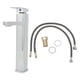 thumbnail image 2 of Grifo de lavabo cuadrado, grifo de lavabo para baño, grifo de un solo orificio, grifo de lavabo de cara, claridad notable, 2 of 12