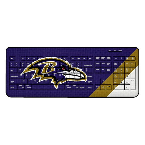Baltimore Ravens Diagonal Stripe Wireless Keyboard