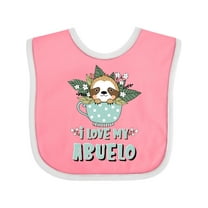 Inktastic Teacup Raccoon I Love My Abuelo Boys or Girls Baby Bib