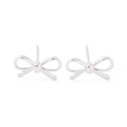 thumbnail image 4 of 2pairs S925 Sterling Silver Stud Earrings Bowknot 7x13mm, 4 of 5