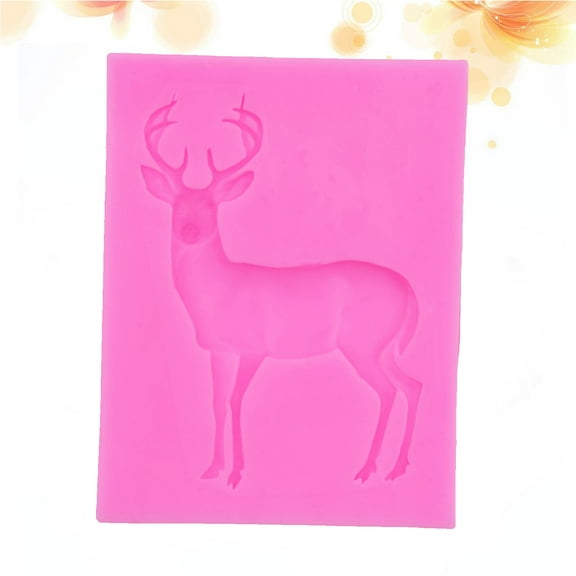 AURARMLET Silicone Deer Cake Mold Pink Premium Non-Stick for Baking Fondant Chocolate