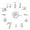 Silver, variant on Amdohai DIY Wall Clock Frameless Mirror Wall Clock Large Mute Wall Stickers for Living Room Home Decorations