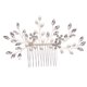 thumbnail image 1 of Handmade hair accessories with pearl flower comb - silver, 1 of 5