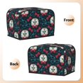 thumbnail image 7 of Toaster Covers 2 Slice, Red Bow Blue Glasses Owl Waterproof Bread Machine Cover Fits for Standard 2 Slice Toasters, Home Decor Toaster Protection with Hanging Rope, 7 of 7