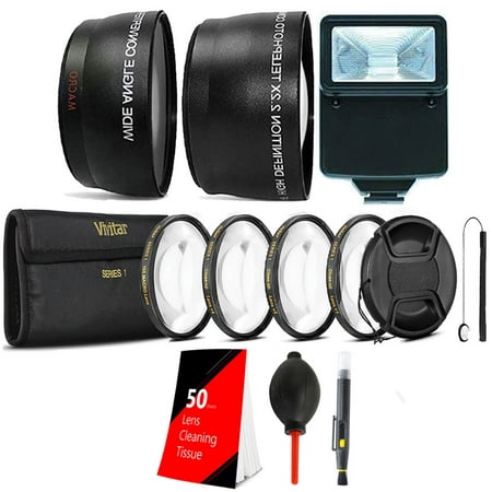 52mm Fisheye Telephoto & Wide Angle Lens + Macro Kit + Top Kit for Nikon D3300 D3200 D3100 D5500 D5300 D5200 D5100 (Best Fisheye For Nikon)