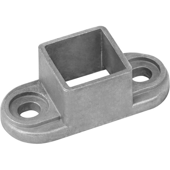 20 Pack 1 x 1 inch Square Post Flange Base, Aluminum Floor Mount Anchor Post Base, Deck Railing Bracket, Light Duty Post Fence or Deck Mount Post Fitting