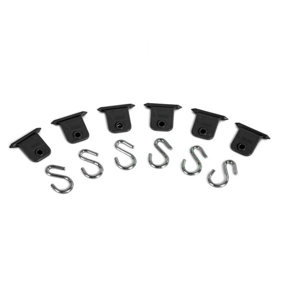 ZHIMAO 6pcs Awning Rail Hook Ring With Stainless Steel Hooks S Hooks Motorhome And Caravan Hanger Black Black Save Space