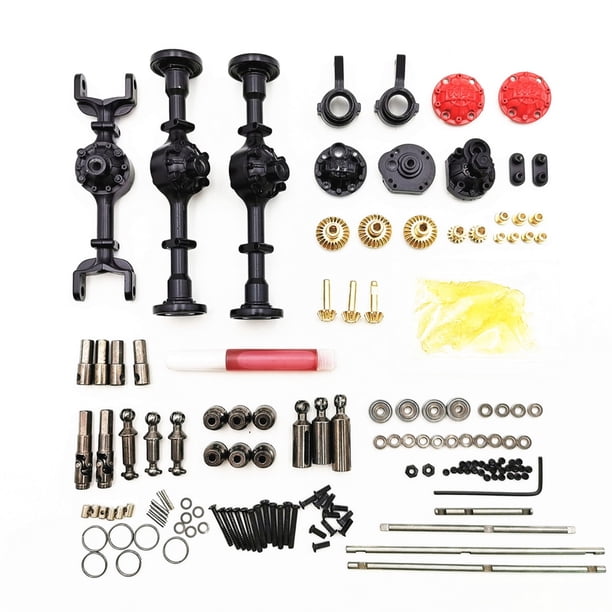 RC Automóvil Repuestos metálicos Actualización desmontable Modificado Decorativo Frente Medio Medio Eje trasero Parte de reemplazo para WPL B36 B36K 1:16 Escala Monstrate FN000890-00