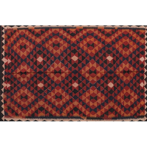 Ahgly Company Machine Washable Indoor Rectangle Contemporary Sepia Brown Area Rugs, 3' x 5'