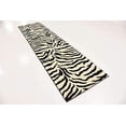 thumbnail image 2 of Unique Loom 3125072 Zebra Animal Print Runner Rug, 2 Feet 7 Inch x 10 Feet, Ivory/Black, 2 of 5