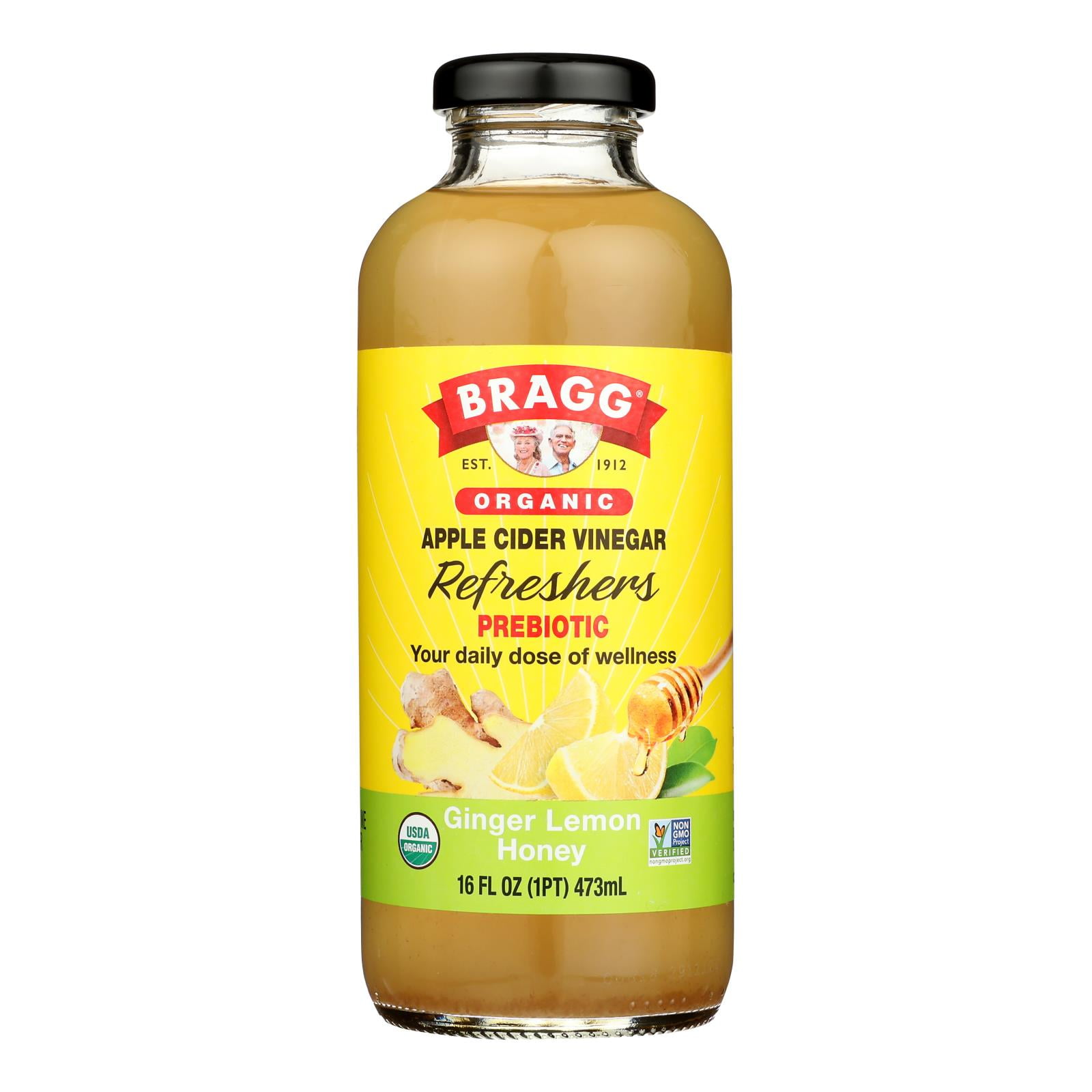 Bragg Organic Apple Cider Vinegar Prebiotic Refresher, Ginger Lemon