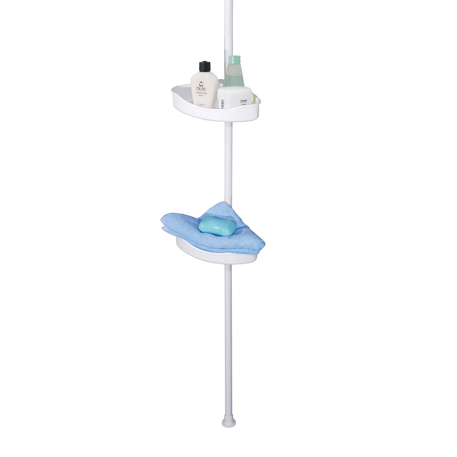 EuroHome Bath 4-Tier Tension-Mount Shower Corner Organizer