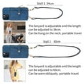 thumbnail image 6 of Wallet Case for iPhone 16 Pro, Adjustable Detachable Crossbody Zipper Purse Case with Card Holder & Kickstand, PU Leather Flip Folio Case for iPhone 16 Pro, Blue, 6 of 10