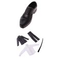 thumbnail image 1 of Conjunto de trajes formales de negocios de caballero a 1/16 con de material cuero para de acción de hombre de acces, 1 of 8