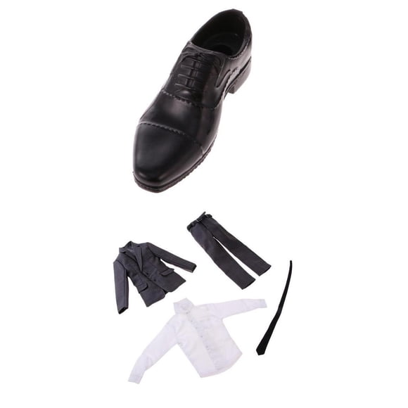 Conjunto de trajes formales de negocios de caballero a 1/16 con de material cuero para de acción de hombre de acces