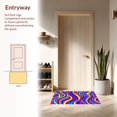 thumbnail image 3 of ODIKA 3'x5' Machine Washable Non-Slip Area Rug, Energetic Gradient Bands with Radiant Color Transitions and Waveforms High Traffic Rug, Red, 395743, 3 of 7