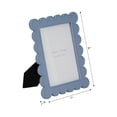 thumbnail image 4 of Decorative Scallop Edge Picture Frame for Home Decor - Elegant Photo Frame for Tabletop Accent, Mantel Display, or Living Room Decor - Stylish Bedroom Nightstand or Office Desk Decoration - 9", Blue, 4 of 10