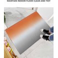 thumbnail image 6 of Orange Gradient Grey Ombre White Stripe Doormat Shaggy Plush Rug, Comfy Furry Floor Area Rugs Modern Minimalism Style Cozy Throw Shag Carpets Indoor Entrance Decor Door Mats, 6 of 6