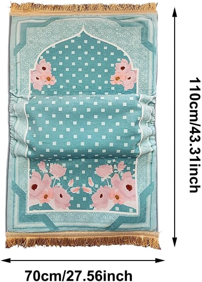 Orthopedic Prayer Mat with Memory Foam Knee Support – Extra Thick Padded Prayer Rug, Extra Soft Kneeling Cushion for Men & Women, Non-Slip Velvet Mat for Eid, Daily Prayer