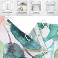 thumbnail image 6 of Spring Eucalyptus Leaf Small Stall Shower Curtains(36"X72"), Weighted Bottom Sage Green Watercolor Botanical Plants with Pink Flower Fabric Bathroom Curtain with Hooks, 6 of 6
