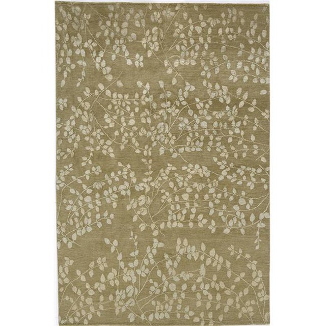 Due Process Stable Trading Empress Leaves Straw Area Rug, 4 x 6 ft.
