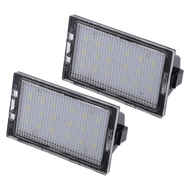 Conjunto de luz de matrícula LED blanca de 6500 K para coche XFC500040 3528SMD para Land Rover Discovery III IV L319 2004-2018 ABS negro transparente (juego de 2)