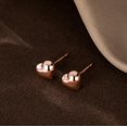 thumbnail image 3 of Solid 925 Sterling Silver 8MM Fat Heart Earrings Studs for Women Teens Sweet Love Studs Earrings, 3 of 10