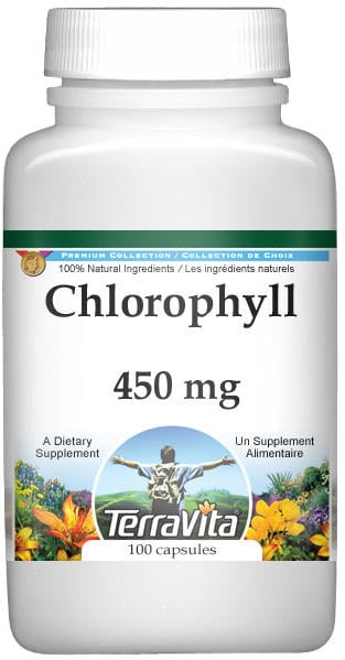 TerraVita Chlorophyll - 450 mg, (100 Capsules, 1-Pack, Zin: 512479)