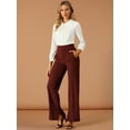thumbnail image 3 of Camisa Con Botones Para Mujer Blusa De Manga Larga Con Cuello Peter Pan De Carrera Blanco crema L INSPIRE CHIC Camisa, 3 of 6