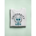 thumbnail image 3 of University of Life - Dark Emoji College Style Graphic Men's Sweatshirt, 3 of 4