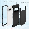 thumbnail image 3 of Dteck Case for Google Pixel 7,Shockproof Rubber Armor Silicone Rugged Case Hybrid Hard Back Phone Cover,Black, 3 of 6