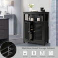 thumbnail image 7 of Spaco Wood Freestanding Bathroom Storage Cabinet with Double Shutter Door-Black, Bathroom Storage Cabinet for Entryway Storage, Home Office Furniture, 7 of 7