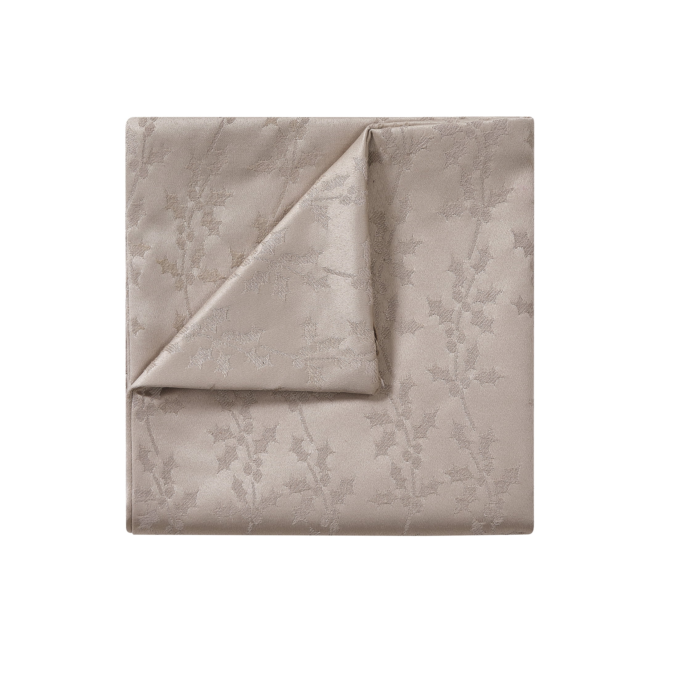 My Texas House Molly 20" x 20" Taupe Jacquard Holly Decorative Pillow Cover
