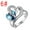 No6, variant on Copper Sapphire Crystal Heart of Ocean Ring for Women