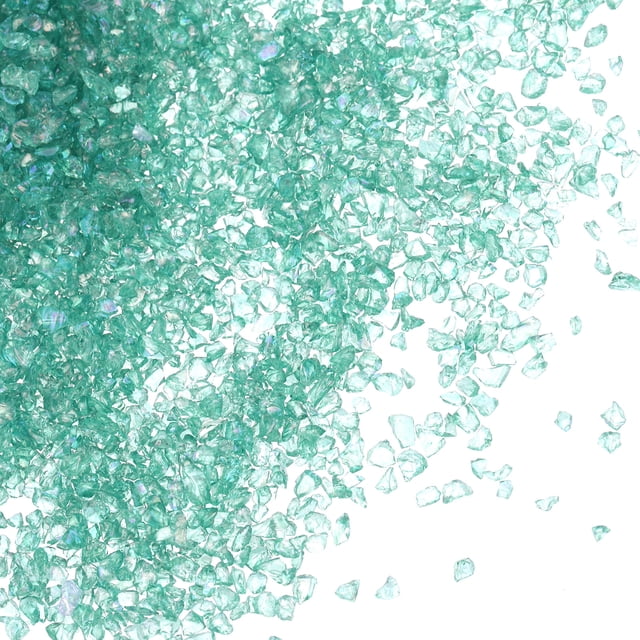 Uxcell Piedras de Vidrio Triturado Coloridas Irregulares Gruesas Verde Menta