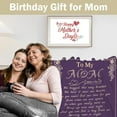 thumbnail image 3 of Birthday Gifts for Mom,Mom Birthday Gifts from Daughter,Gifts for Mom Birthday,to My Mom Blanket from Son,Lightweight Soft Warm Throw Blankets for Home Office Sofa Gifts for Mom Mother 30"x40", 3 of 6