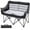 Black-gray, variant on NAIZEA Double Camping Chair - Oversized Loveseat,Camping Chairs for Adults Heavy Duty,Camping Couch,Folding Chair Patio-Supports up to 600 LBS