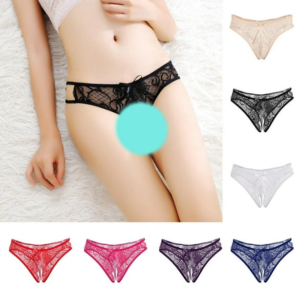 7 piezas de ropa interior sin tirantes de cinturo baja con encaje en la entrepierna para mujer Yinane ropa interior tanga para mujeres Walmart en linea