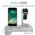 thumbnail image 4 of ONE Dock (APPLE CERTIFIED) Power Station Dock, Stand & Built-In Lightning Charger for Apple Watch Smart Watch (Series 1,2,3, Nike+), iPhone X/10/8/8 Plus/7/7Plus/6s/6s, iPad & iPod (Aluminum) Silver, 4 of 7